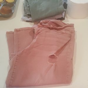 New York and Co destroyed denim capris